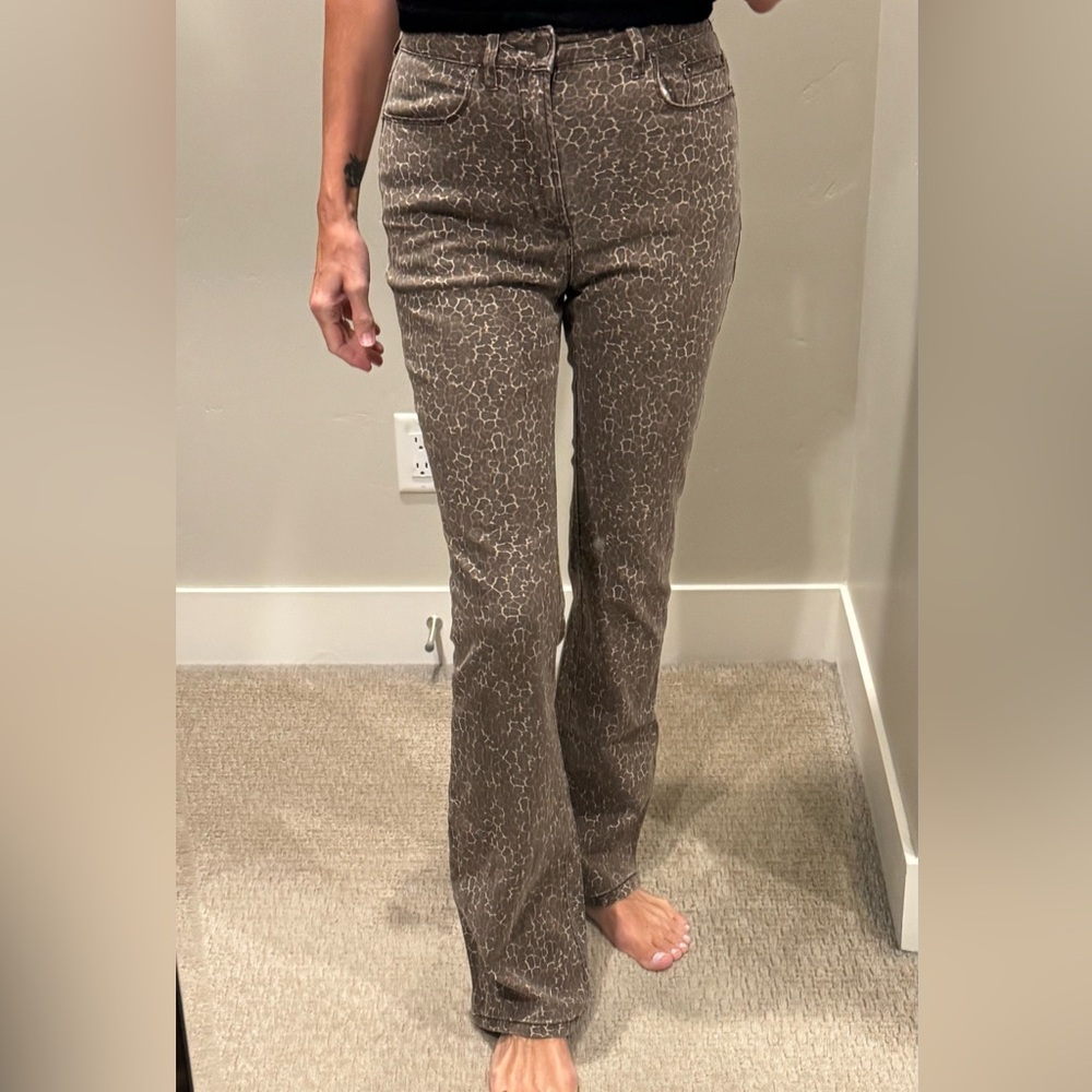 Love, Fire leopard pants bootcut high rise size 5